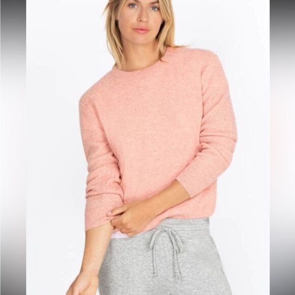 Johnny Was Calme Cashmere Ribbed Pullover In Blush Pink - Picture 1 of 5